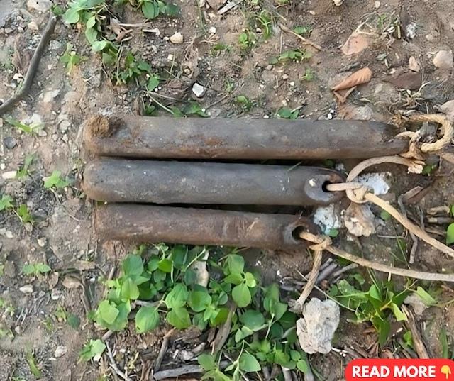A set of vintage antique window weights, once essential to counterbalance windows in older homes, now rusting but full of history